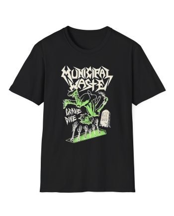 Municipal Waste Glow Grave Dive Unisex Softstyle T-Shirt