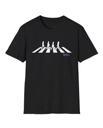 The Beatles Distressed Abbey Road Silhouette Unisex Softstyle T-Shirt