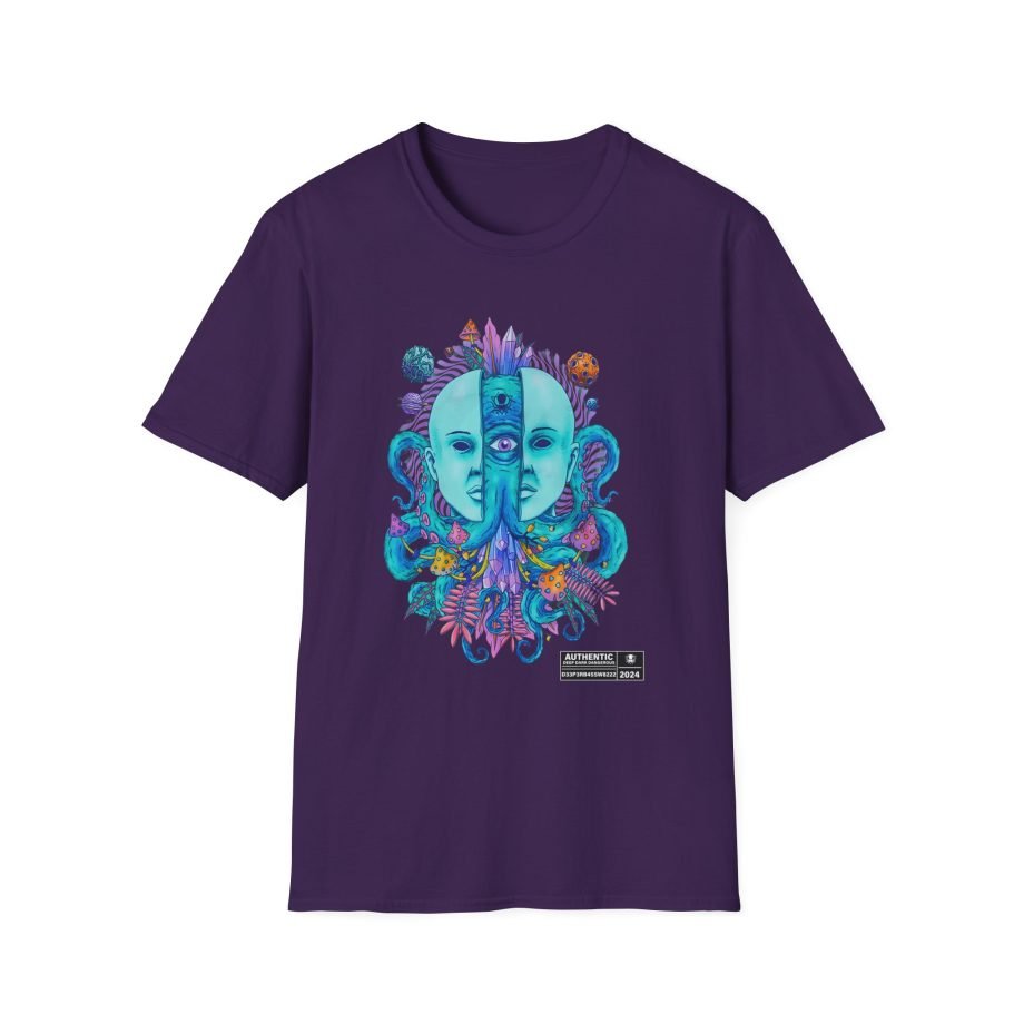 Deep Dark Dangerous Split Face Unisex Softstyle T-Shirt