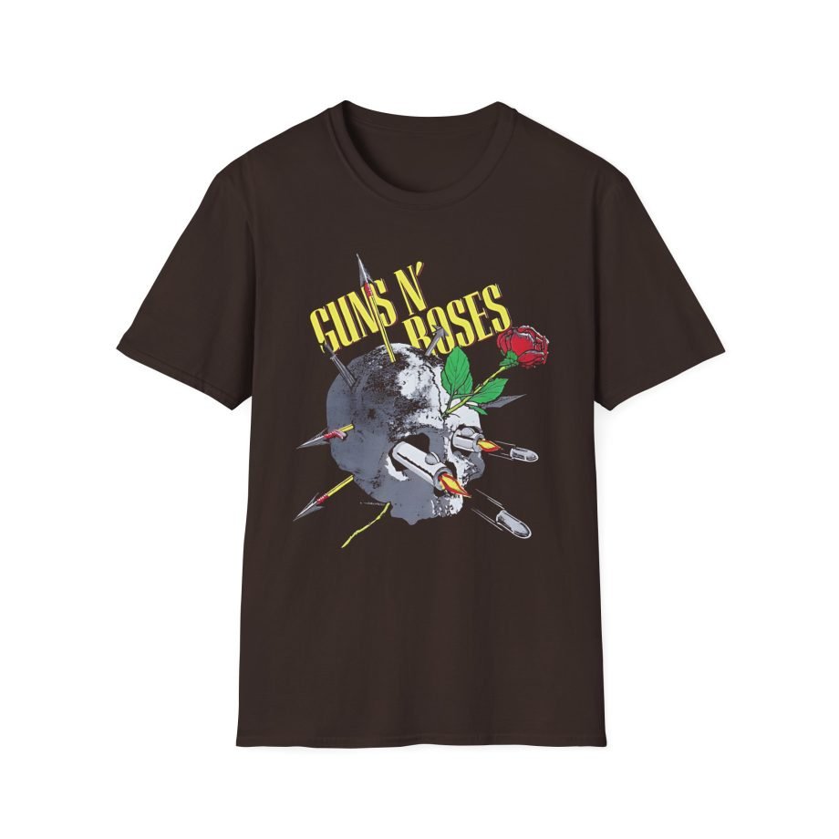 Guns N Roses 1988 Needle Skull Unisex Softstyle T-Shirt
