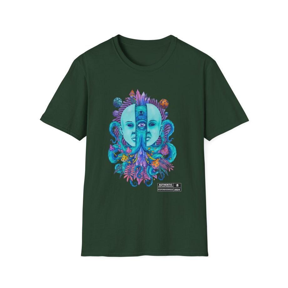 Deep Dark Dangerous Split Face Unisex Softstyle T-Shirt