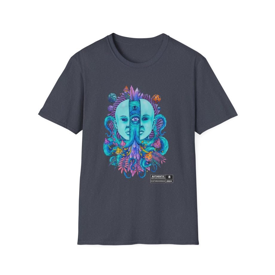 Deep Dark Dangerous Split Face Unisex Softstyle T-Shirt