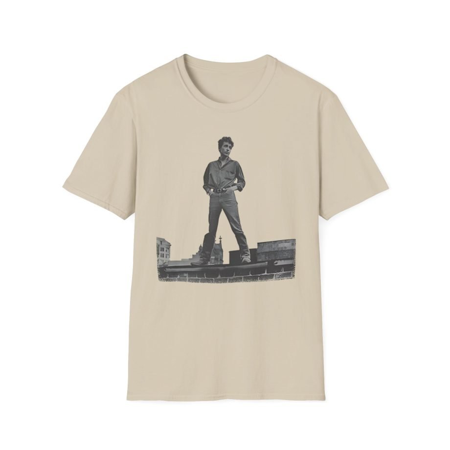 Bob Dylan Rooftop Photo Unisex Softstyle T-Shirt