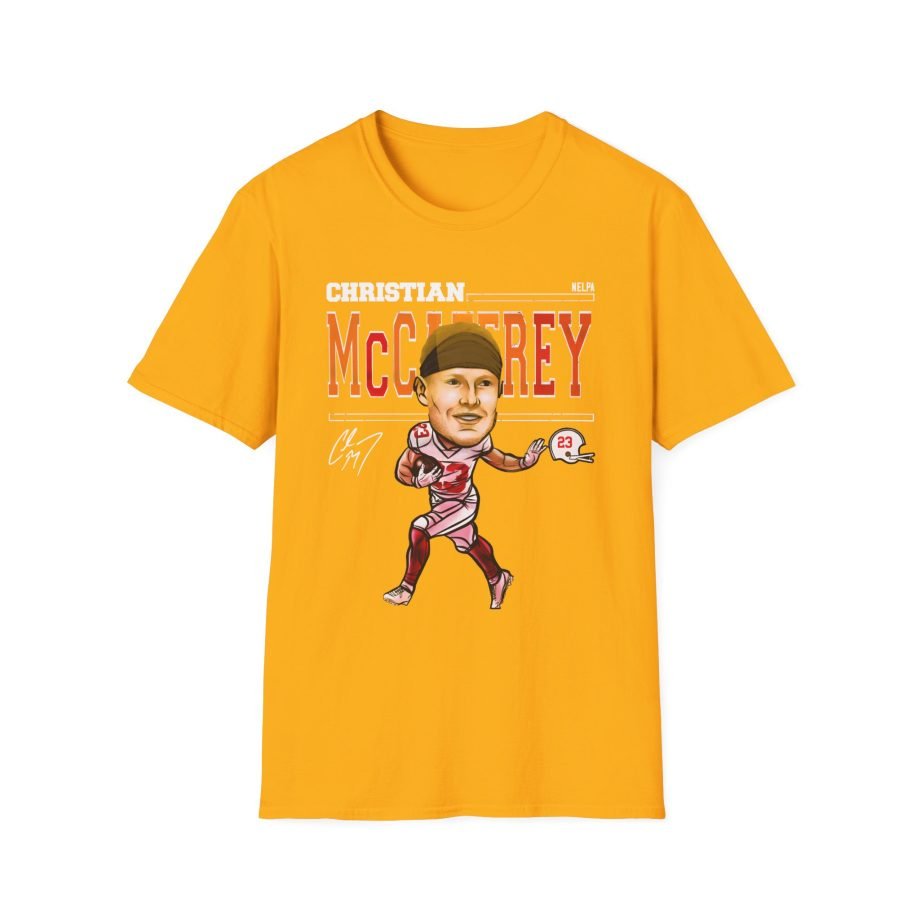 Christian Mccaffrey Cartoon Unisex Softstyle T-Shirt