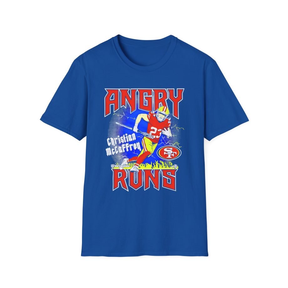 Christian Mccaffrey Angry Runs Unisex Softstyle T-Shirt