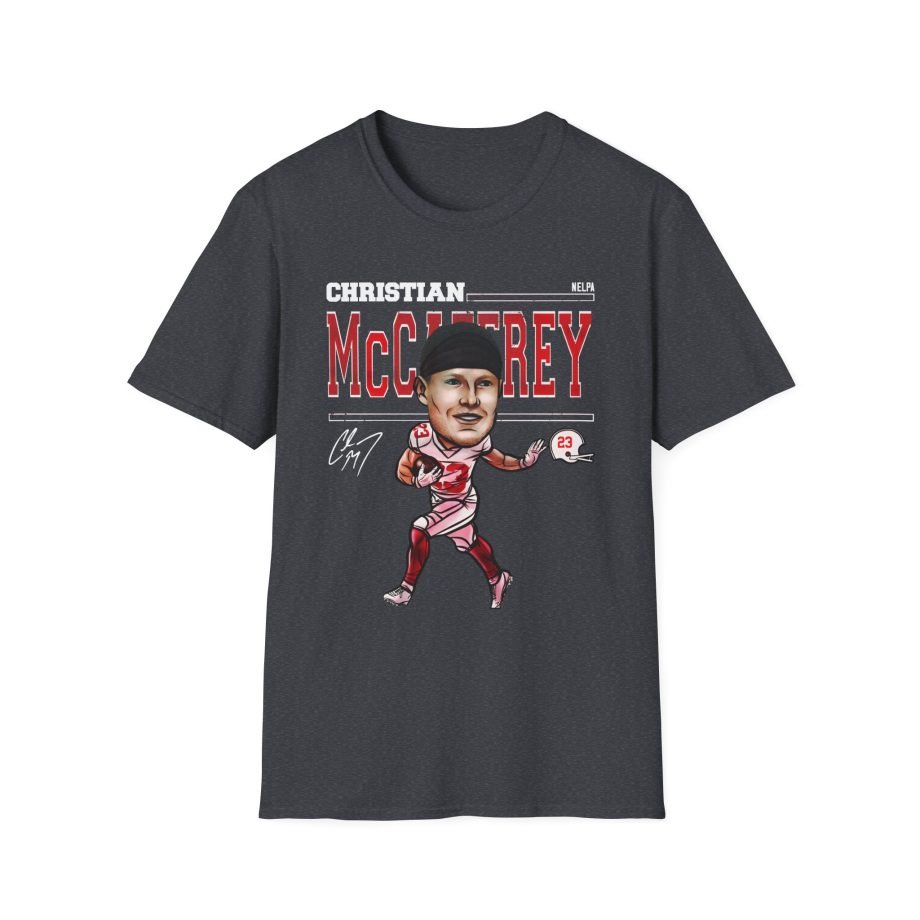 Christian Mccaffrey Cartoon Unisex Softstyle T-Shirt