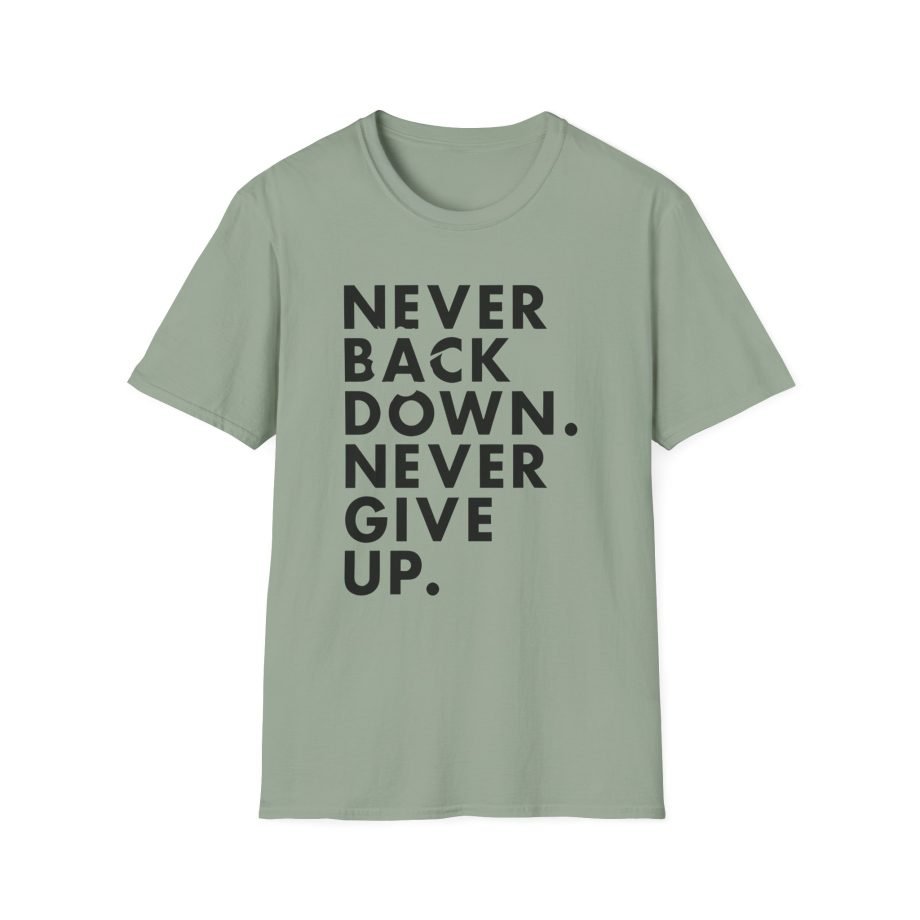 Nick Eh 30 Never Back Down Never Give Up Unisex Softstyle T-Shirt