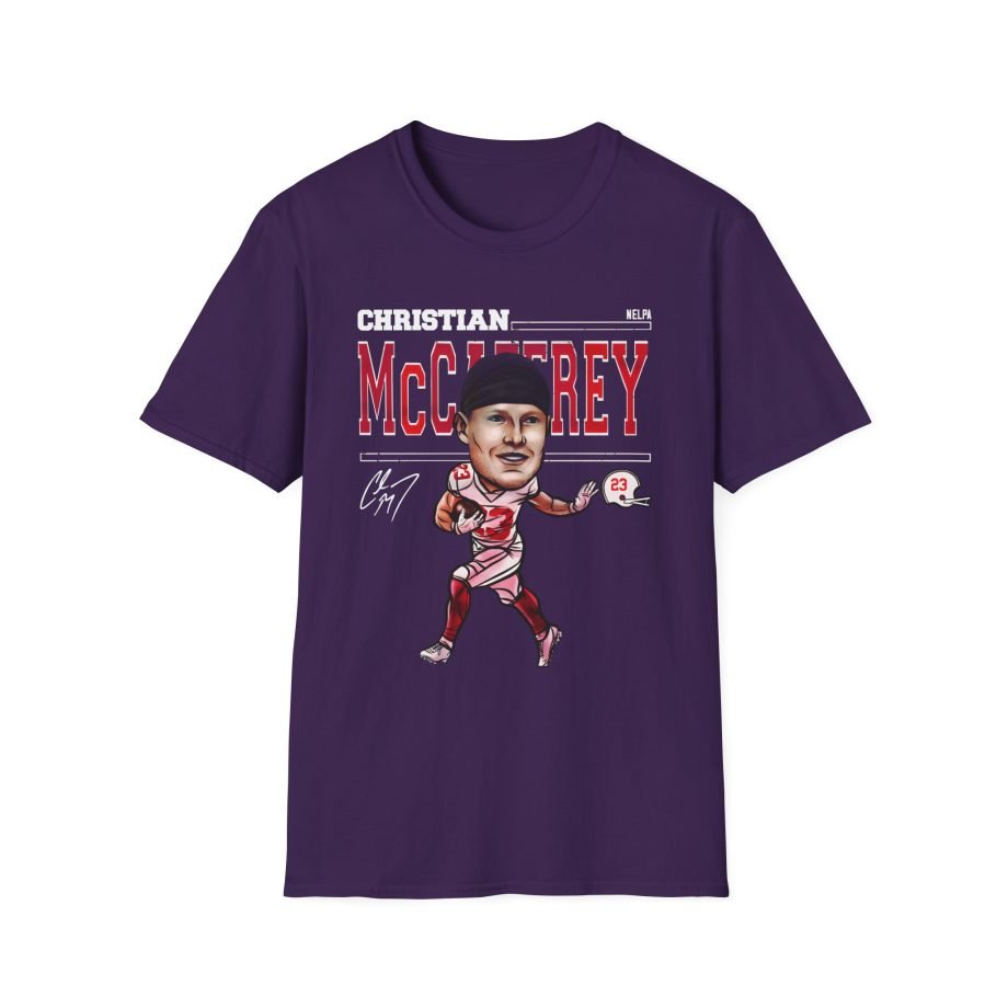 Christian Mccaffrey Cartoon Unisex Softstyle T-Shirt