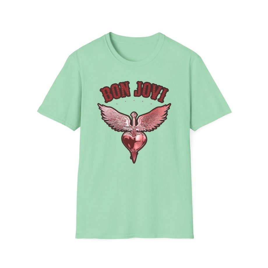 Bon Jovi Forever Red H&d Unisex Softstyle T-Shirt