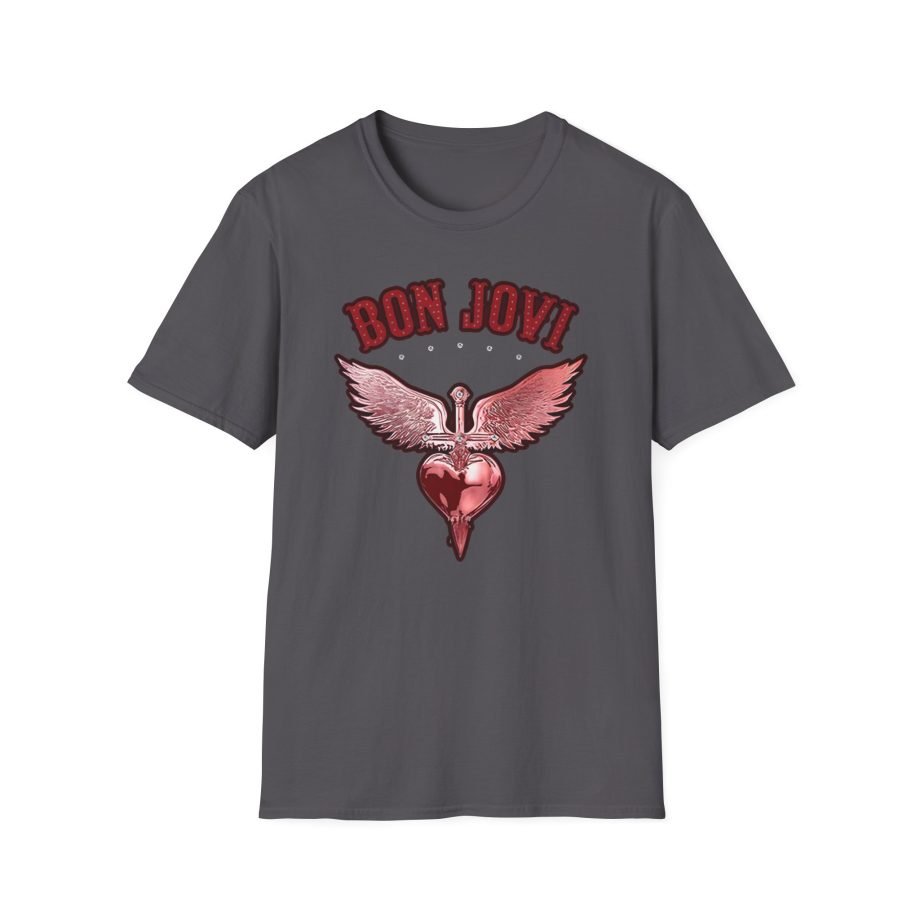 Bon Jovi Forever Red H&d Unisex Softstyle T-Shirt