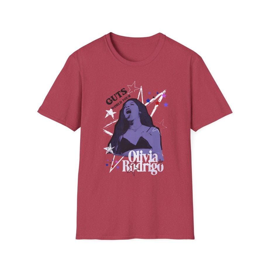 Olivia Rodrigo GUTS world tour unisex softstyle t-shirt