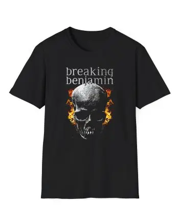 Breaking Benjamin Fire Skull Unisex Softstyle T-Shirt
