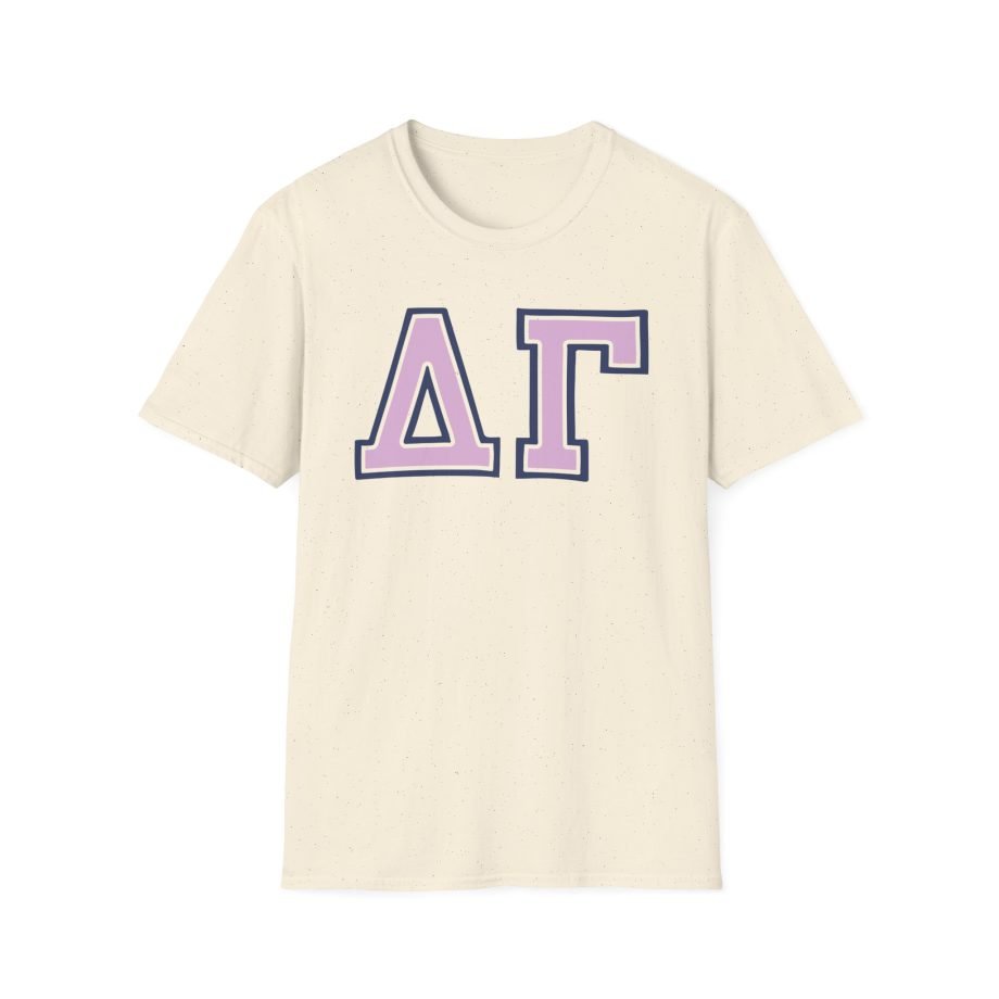 Delta Gamma Chenille Letter Unisex Softstyle T-Shirt