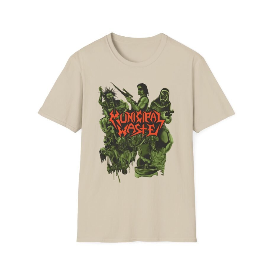 Municipal Waste Collage Logo Unisex Softstyle T-Shirt