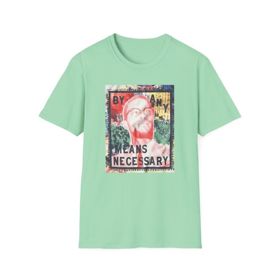 Malcolm X By Any Means Unisex Softstyle T-Shirt
