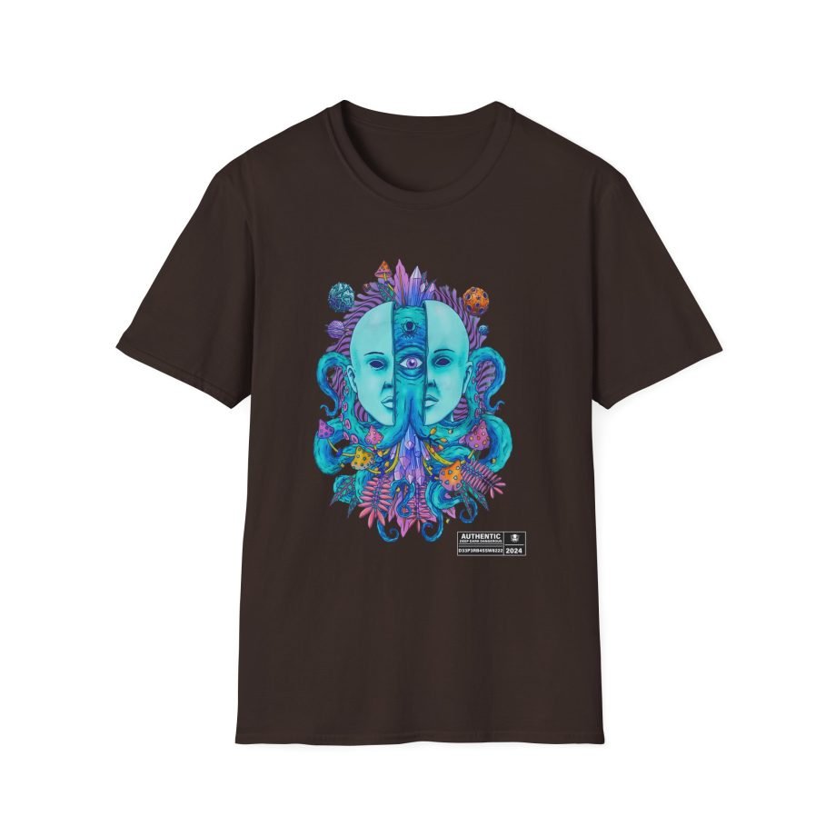 Deep Dark Dangerous Split Face Unisex Softstyle T-Shirt