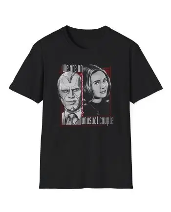 Marvel Wandavision Halftone Couple Unisex Softstyle T-Shirt