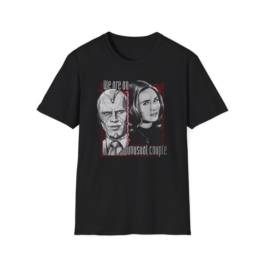 Marvel Wandavision Halftone Couple Unisex Softstyle T-Shirt