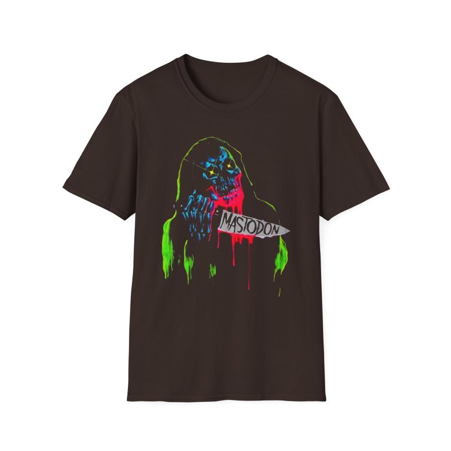 Mastodon Artist Series Cjk Neon Knife Skull Reaper Unisex Softstyle T-Shirt