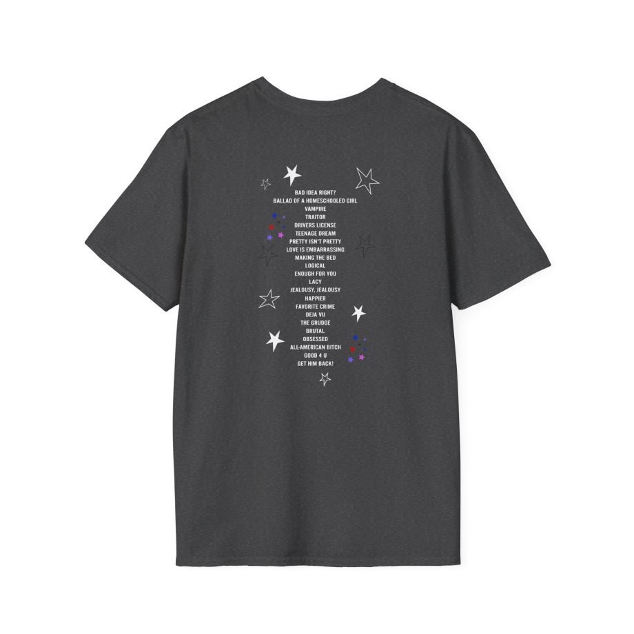 Olivia Rodrigo GUTS world tour unisex softstyle t-shirt