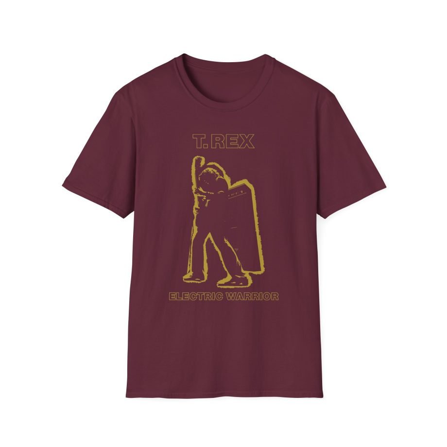 T Rex Electric Warrior Unisex Softstyle T-Shirt