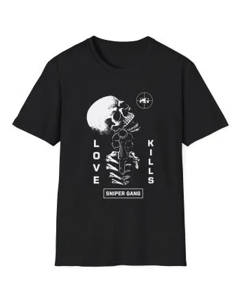 Kodak Black Love Kills Unisex Softstyle Skull Graphic Tee