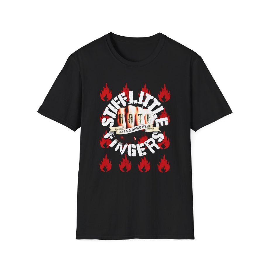 Stiff Little Fingers Hate Has No Home Here Unisex Softstyle T-Shirt