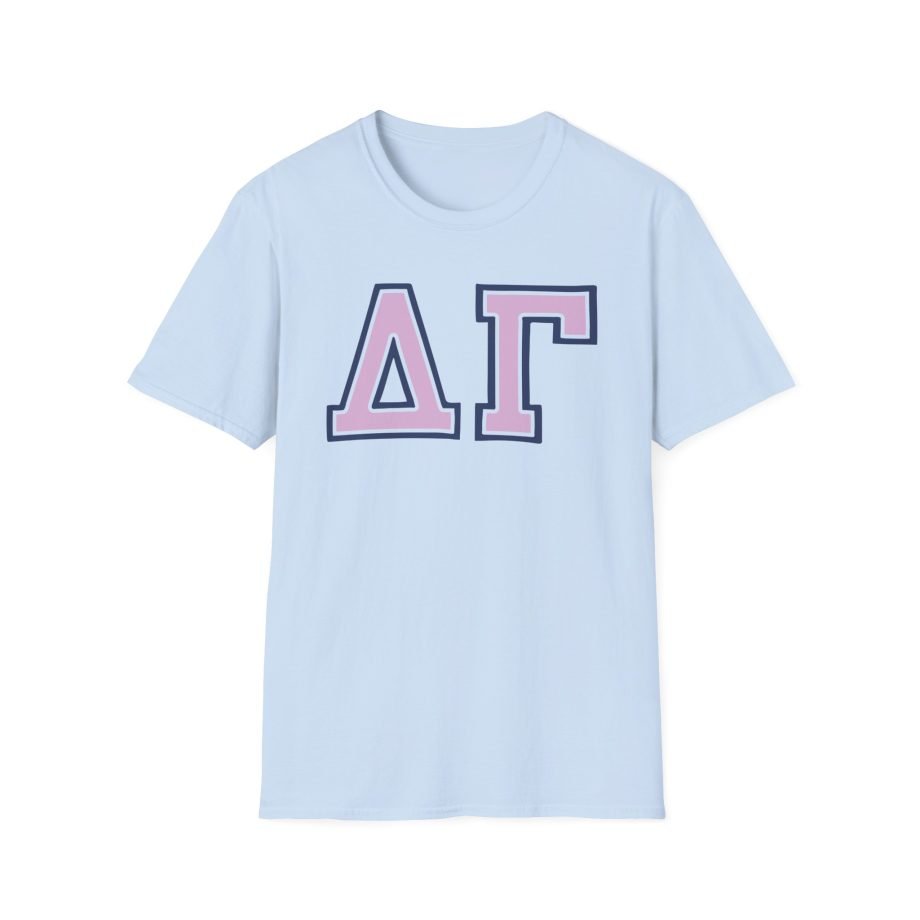 Delta Gamma Chenille Letter Unisex Softstyle T-Shirt