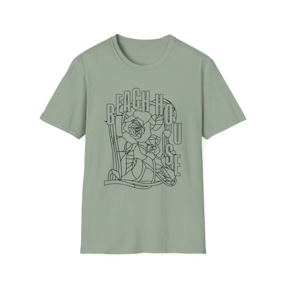 Beach House Rose Stained Glass Unisex Softstyle T-Shirt