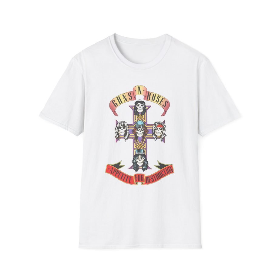 Guns N Roses Cross Grey Tour Unisex Softstyle T-Shirt