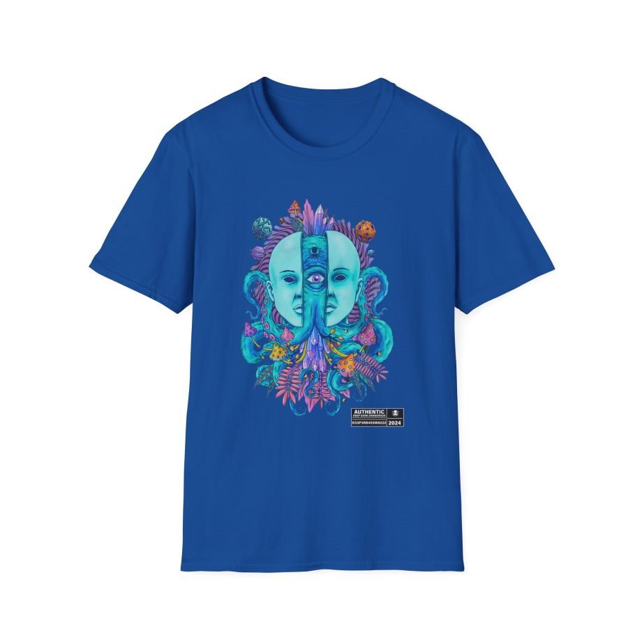Deep Dark Dangerous Split Face Unisex Softstyle T-Shirt
