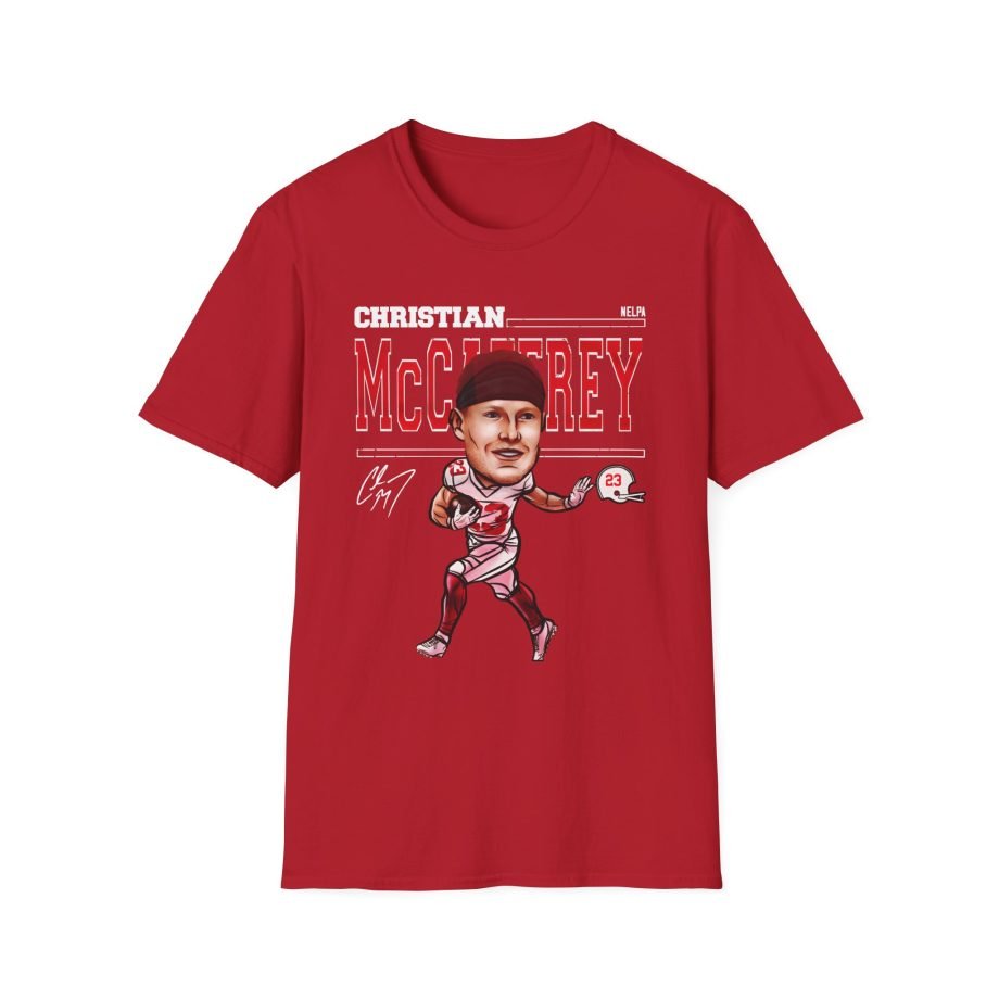 Christian Mccaffrey Cartoon Unisex Softstyle T-Shirt