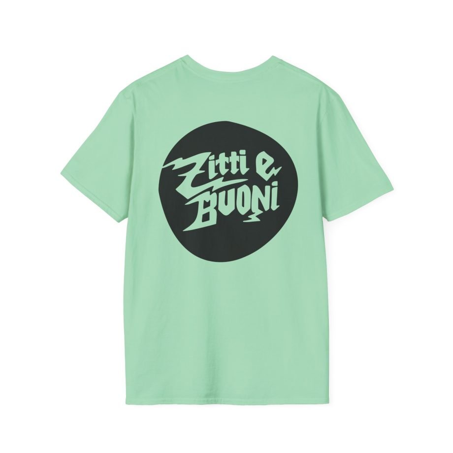 Maneskin Pocket Logo & Zitti e Buoni Circle Unisex Softstyle T-Shirt