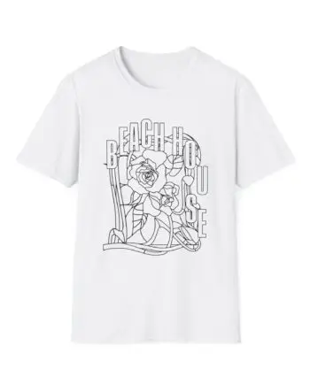 Beach House Rose Stained Glass Unisex Softstyle T-Shirt
