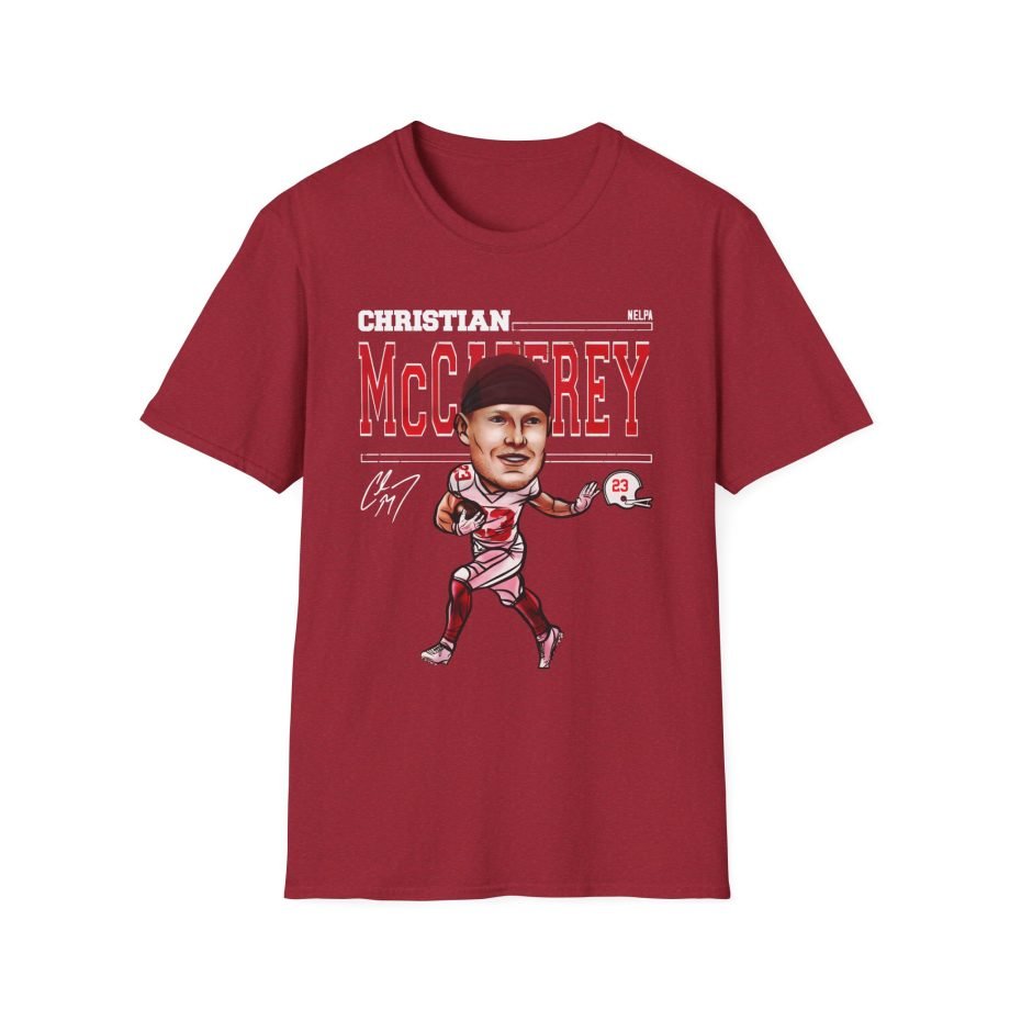 Christian Mccaffrey Cartoon Unisex Softstyle T-Shirt
