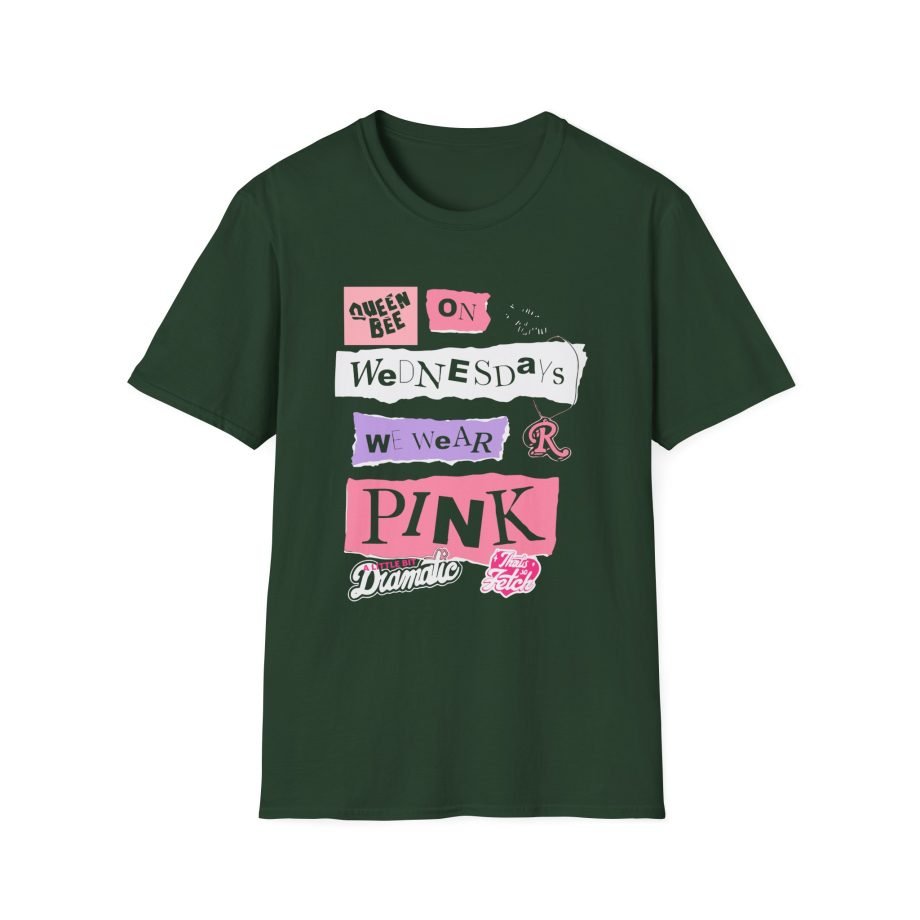 Amc Mean Girl On Wednesdays We Wear Pink Unisex Softstyle T-Shirt