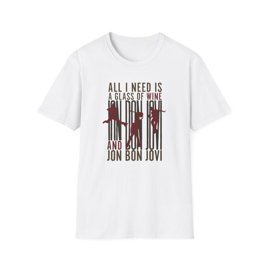 Bon Jovi Wine Silhouette Unisex Softstyle T-Shirt