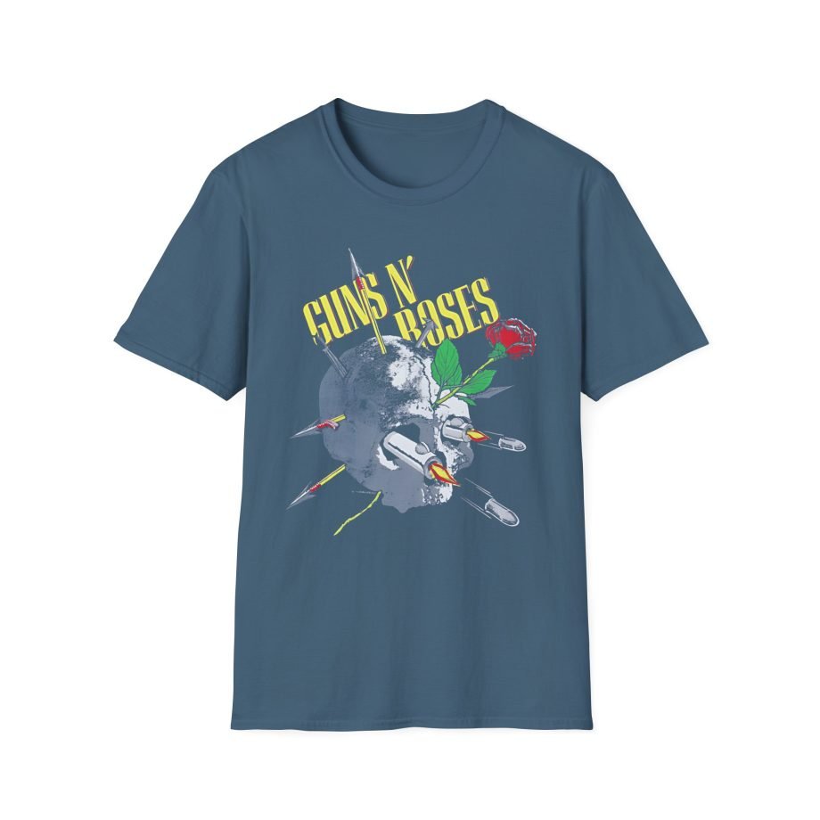 Guns N Roses 1988 Needle Skull Unisex Softstyle T-Shirt