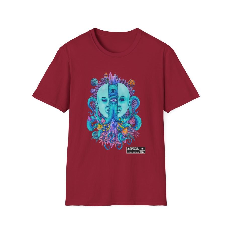 Deep Dark Dangerous Split Face Unisex Softstyle T-Shirt