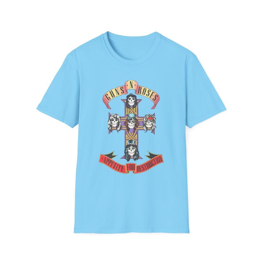 Guns N Roses Cross Grey Tour Unisex Softstyle T-Shirt