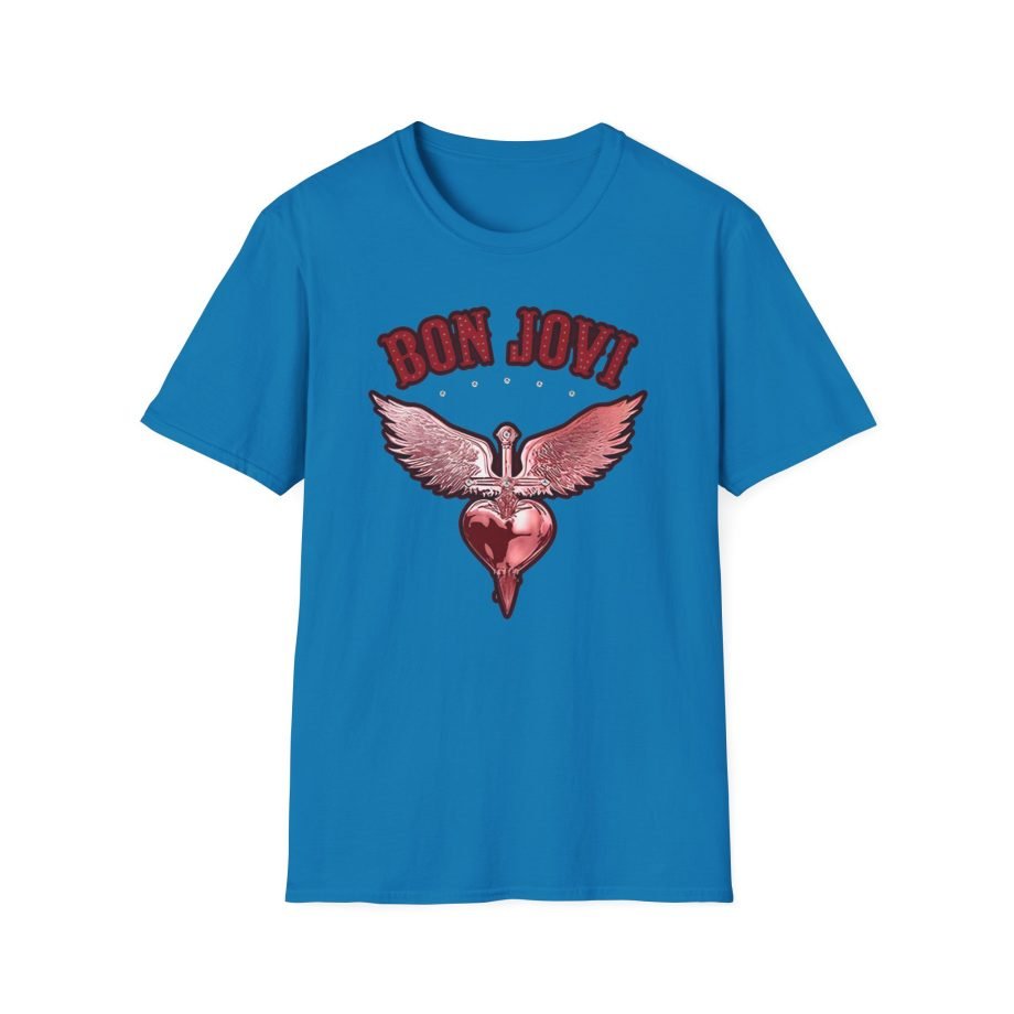 Bon Jovi Forever Red H&d Unisex Softstyle T-Shirt