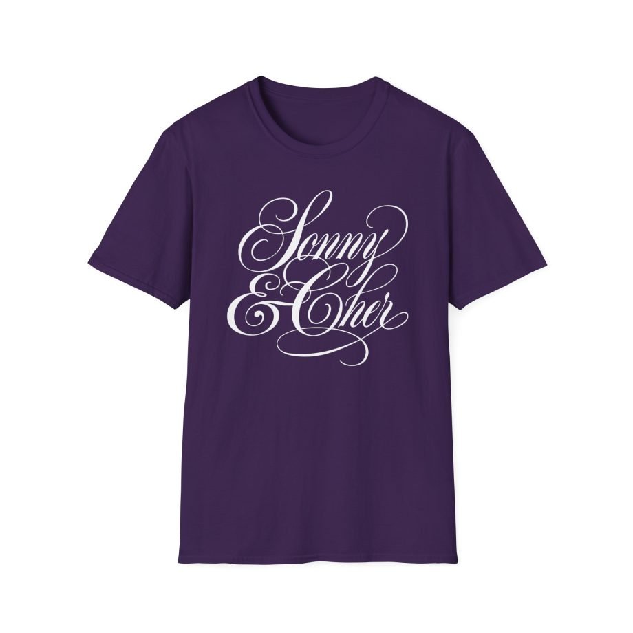 Sonny & Cher Fancy Script Unisex Softstyle T-Shirt