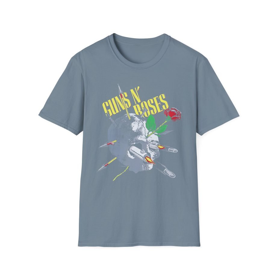 Guns N Roses 1988 Needle Skull Unisex Softstyle T-Shirt