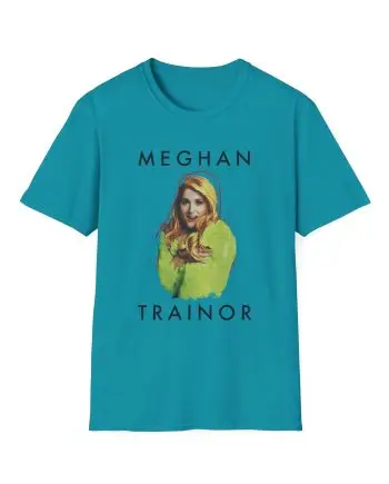 Meghan Trainor Title Pose Turquoise Unisex Softstyle T-Shirt