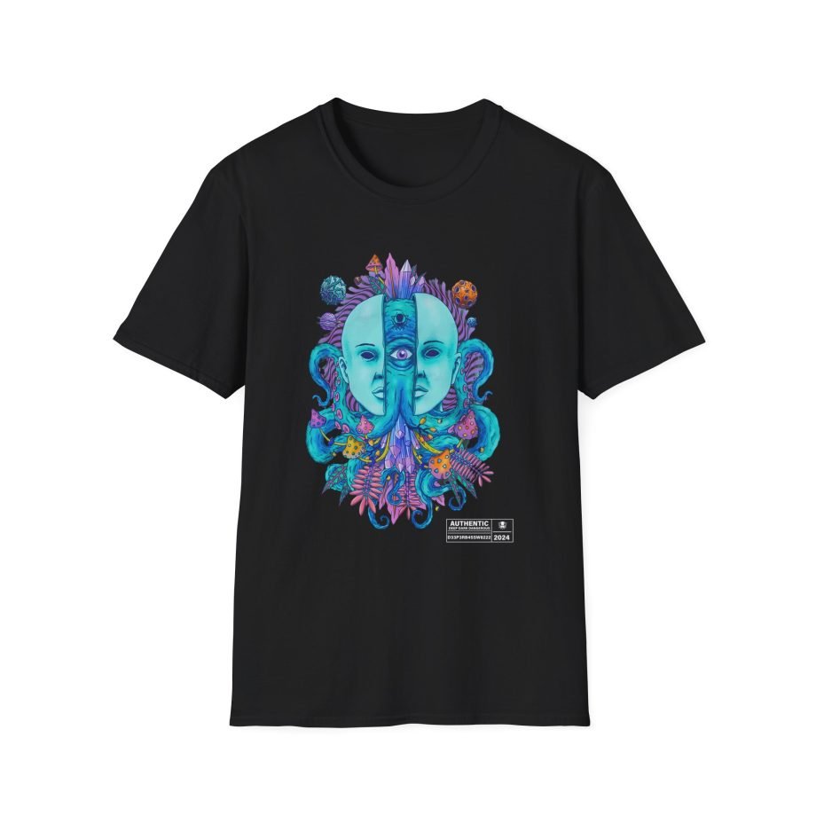 Deep Dark Dangerous Split Face Unisex Softstyle T-Shirt