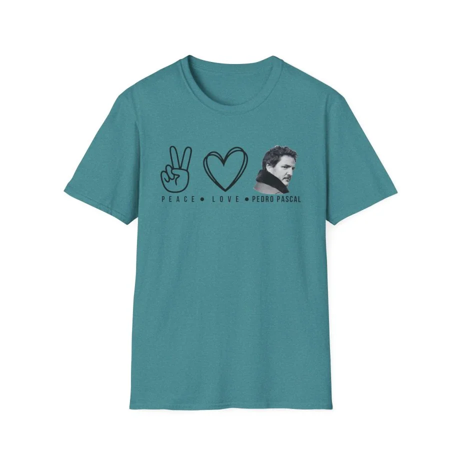 Peace Love Pedro Pascal Unisex Softstyle T-Shirt