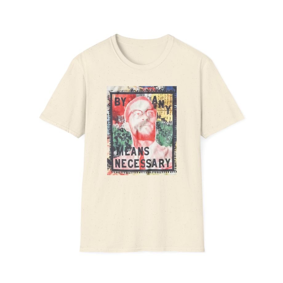 Malcolm X By Any Means Unisex Softstyle T-Shirt