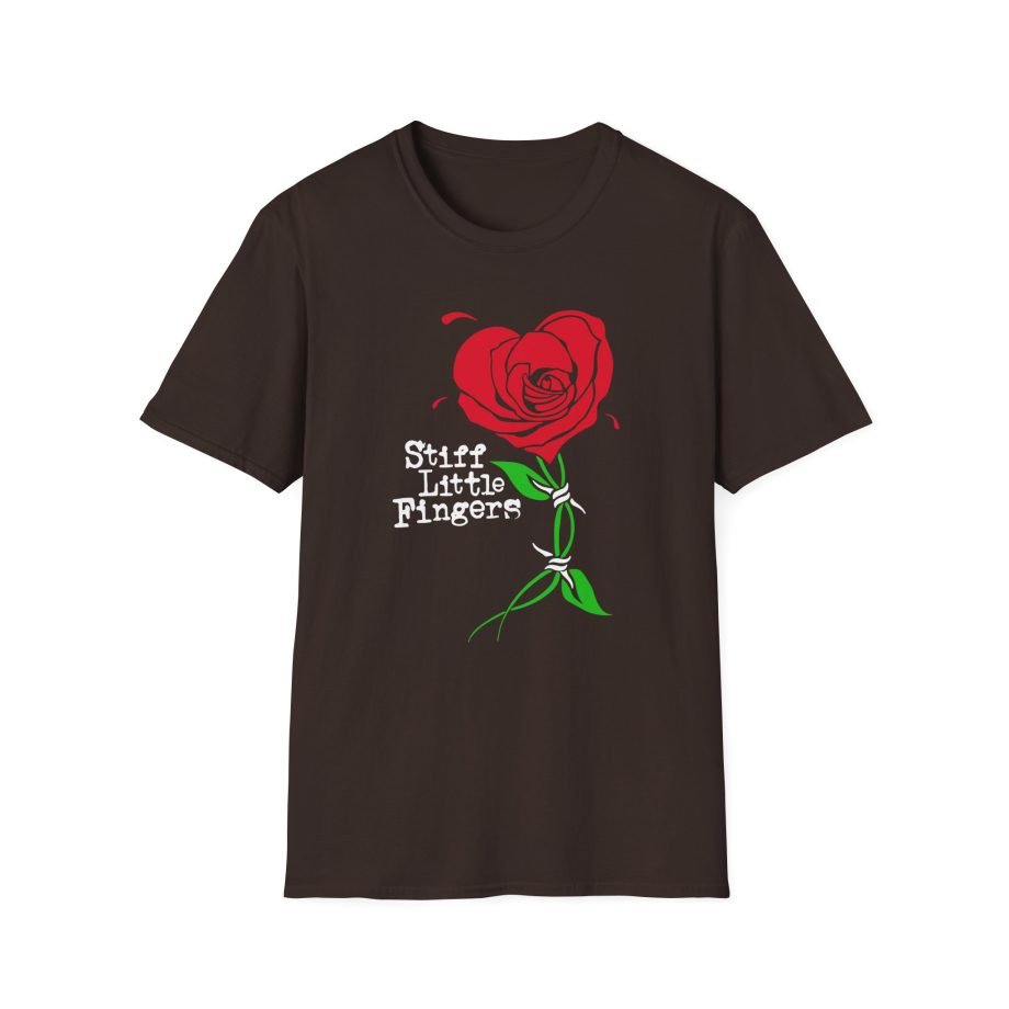 Stiff Little Fingers Barbed Rose Unisex Softstyle T-Shirt