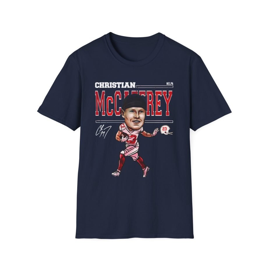 Christian Mccaffrey Cartoon Unisex Softstyle T-Shirt