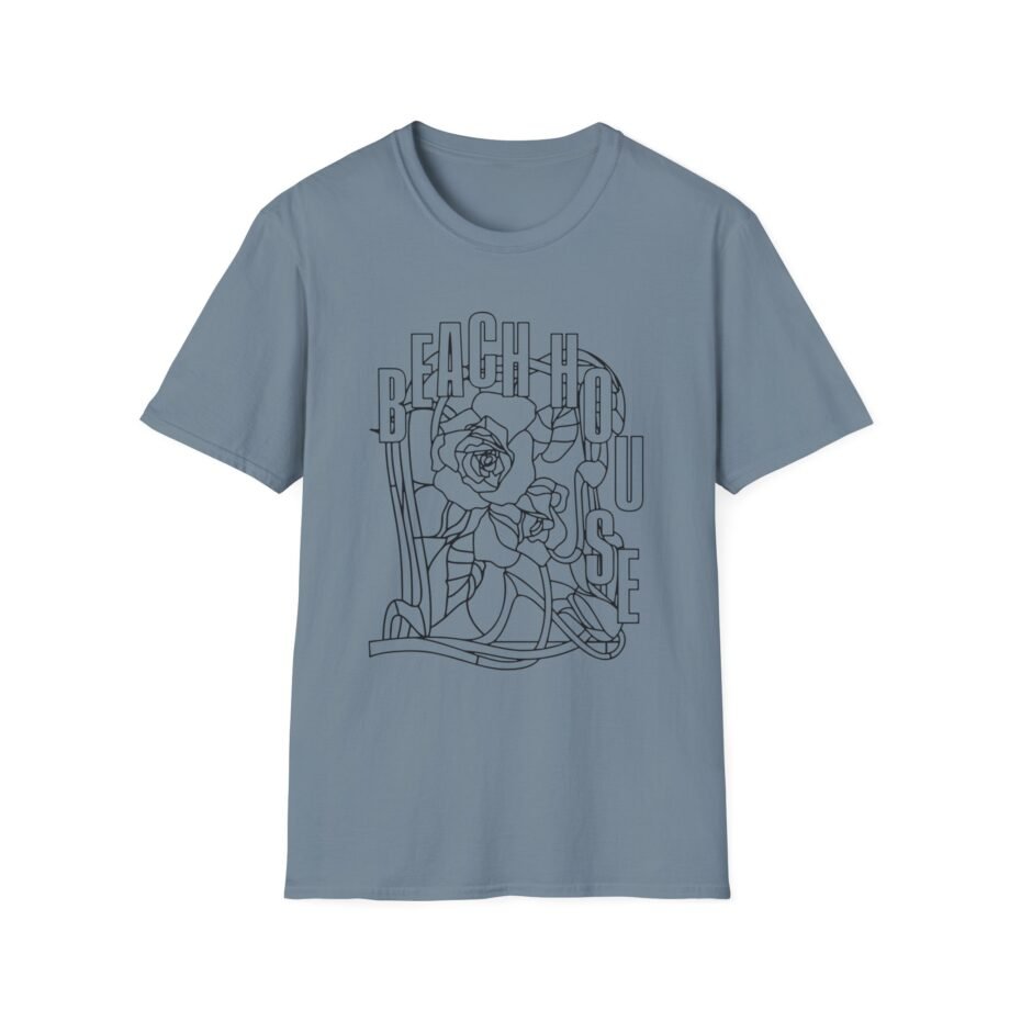 Beach House Rose Stained Glass Unisex Softstyle T-Shirt